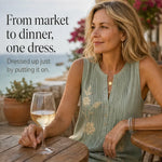 Women's Pintuck Sleeveless Linen Dress