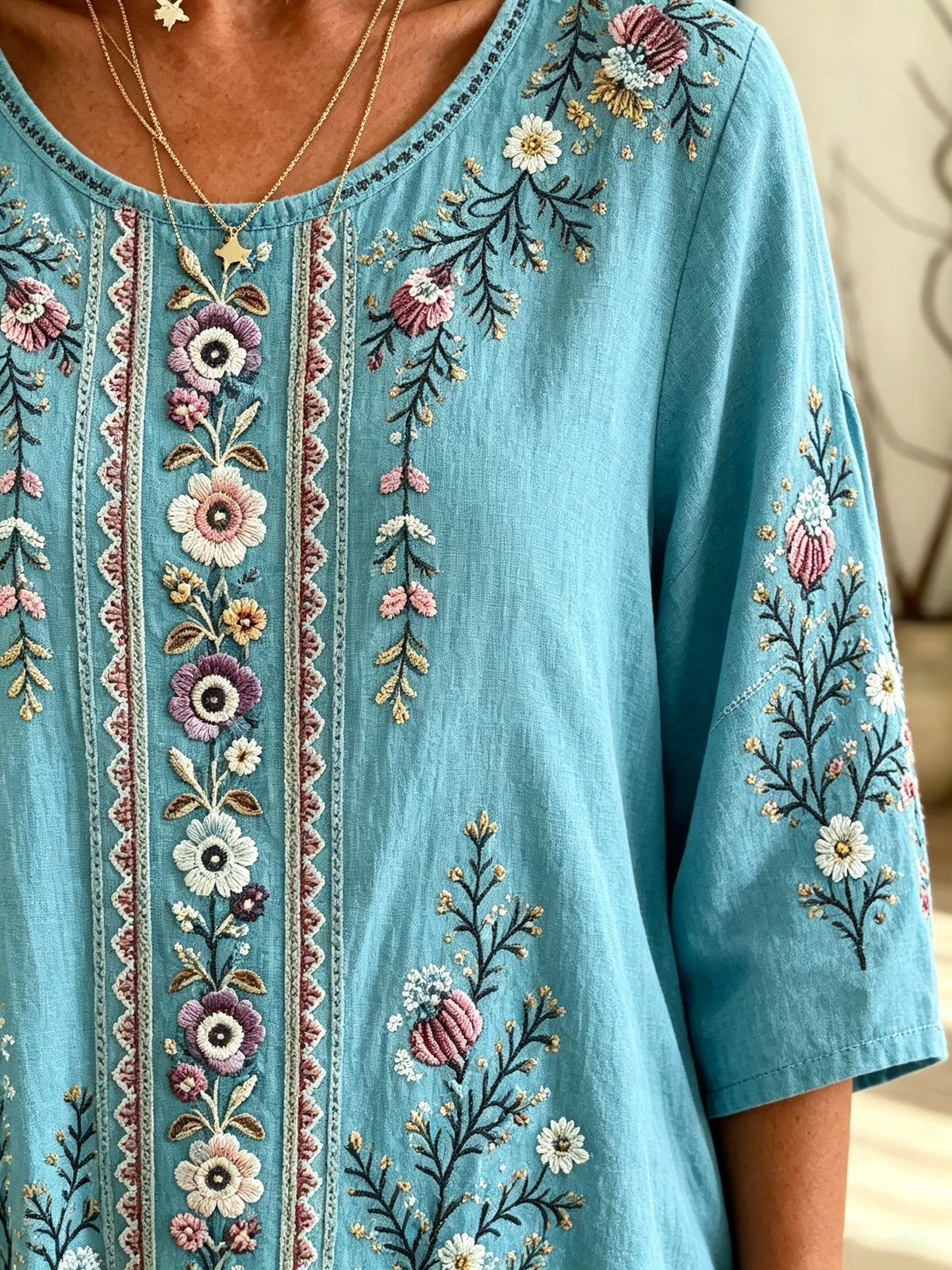 Women's Tribal Floral Print Blouse