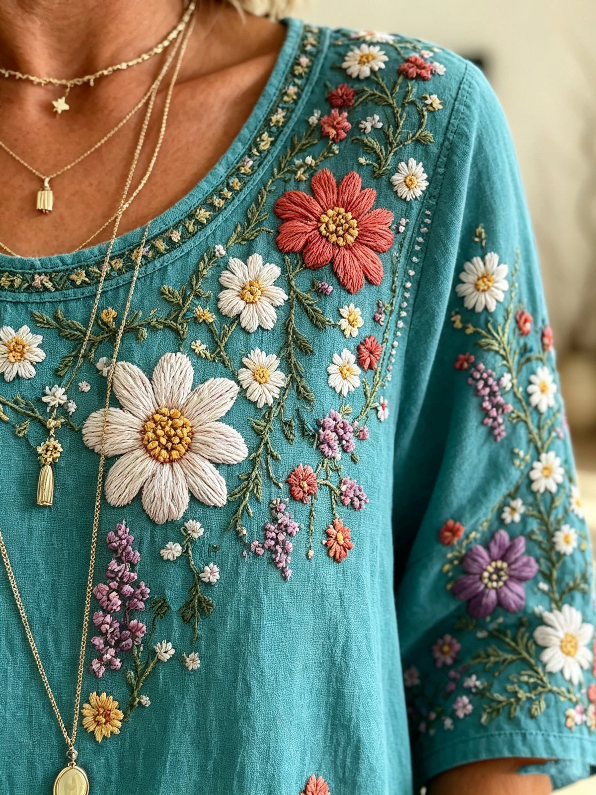 Women's Wildflower Print Blouse